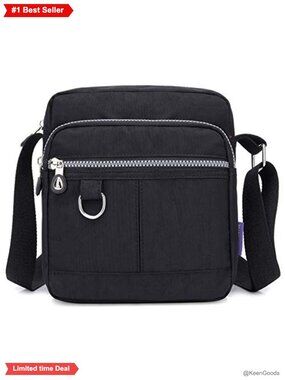 Nylon Crossbody Bag Waterproof Shoulder Handbag Multi-Pocket Purse